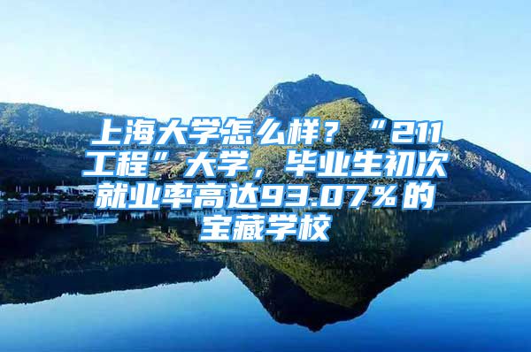 上海大学怎么样？“211工程”大学，毕业生初次就业率高达93.07％的宝藏学校