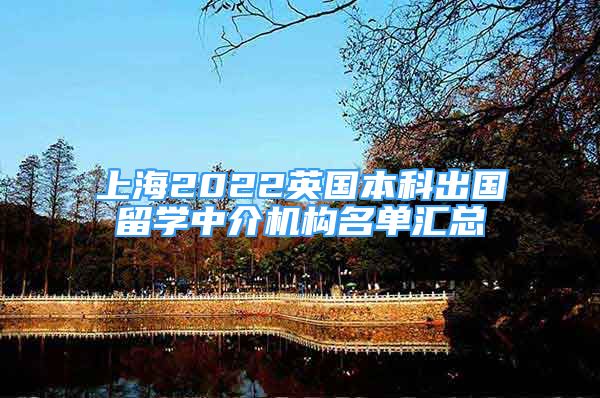 上海2022英国本科出国留学中介机构名单汇总